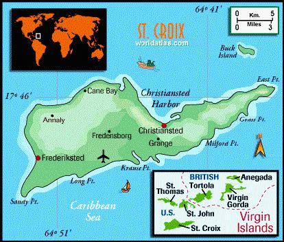 Map St Croix U S Virgin Islands Maps Usvi
