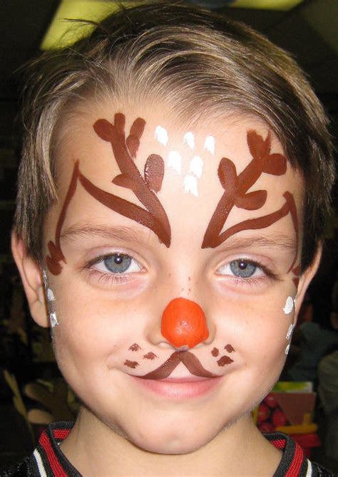 Quick Reindeer Face Christmas Face Painting Face Painting Easy Face