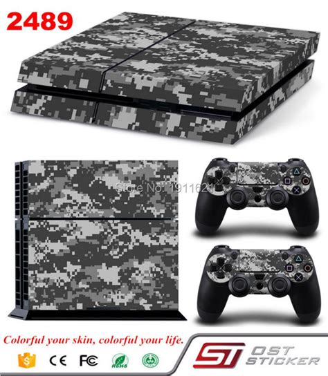 Oststicker Camouflage Decal Skin Cover For Playstaion 4 Console Ps4