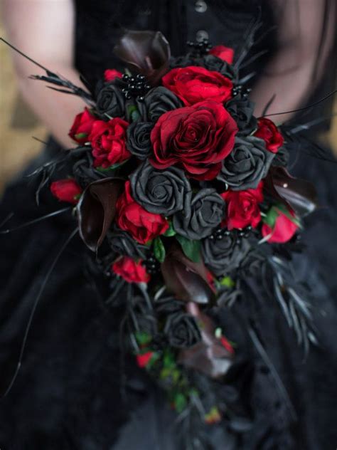 Gothic Bride Bouquet Wedding Flowers Custom Made To Your