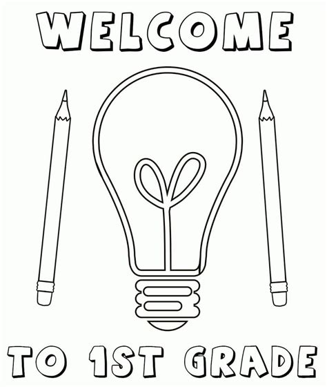 Welcome To First Grade Coloring Pages Free Printable Coloring Pages