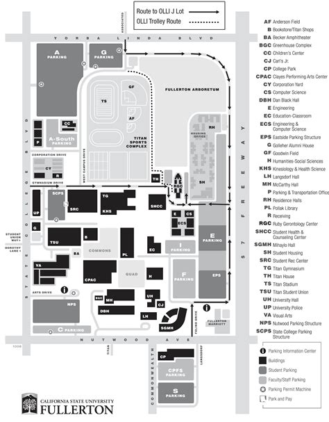 Csu Fullerton Campus Map Map Vector