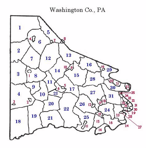 Map Of Washington County Pa