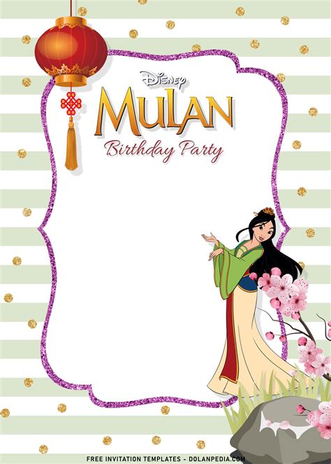 8 Princess Mulan Birthday Invitation Templates Dolanpedia