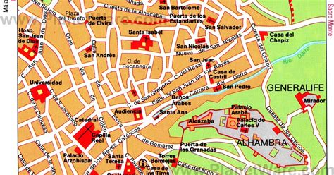 Map Of Granada Spain Imsa Kolese