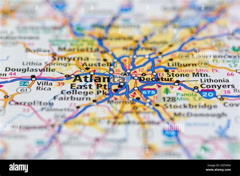 Atlanta Georgia On A Map Hi Res Stock Photography And Images Alamy