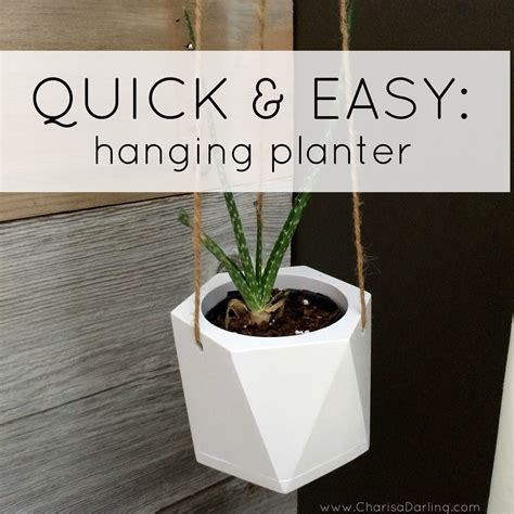 Quick And Easy Diy Hanging Planter Charisa Darling