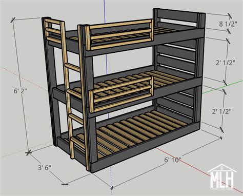 More Like Home Triple Bunk Bed Plans