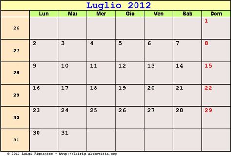 Calendario Luglio 2012 Da Stampare Solleone Sciame Meteoritico Delle