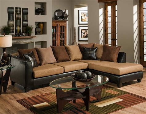 This sectional, complete with a sofa and chaise lounge will give your home the renaissance it deserves. Chocolate Brown Sectional Sofa | Faux Leather Microfiber ...
