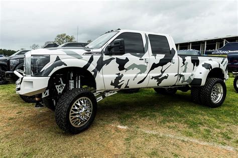 Lifted Camo Wrapped Ford F350 Off Road Off Road Wheels
