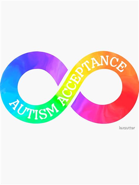 Autism Acceptance Infinity Symbol Sticker For Sale By Lexsutter