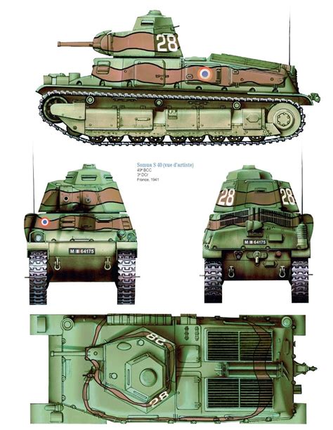 Char Moyen De Cavalerie Somua S 40 French Experimental Medium Tank