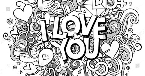 Gambar Sketsa Doodle I Love You Galeri Sketsa