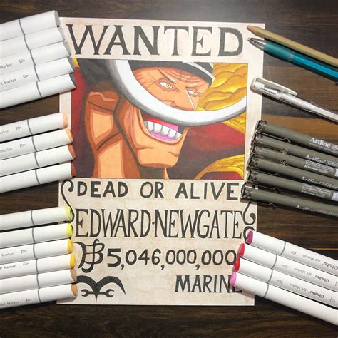 One Piece Wanted Posters Whitebeard
