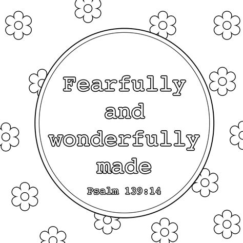 Free Printable Coloring Pages Psalm 13914 Underbart Skapad