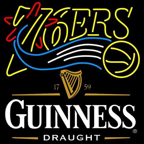 Custom Guinness Draught Philadelphia 76ers Nba Beer Sign Neon Sign Usa