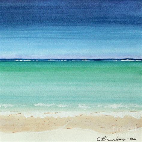 Florida Paintings Painting Reaf Ocean Turquoise Waters Square By