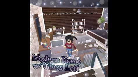 Modern Home With Glass Loft Bloxburg Speedbuild Youtube