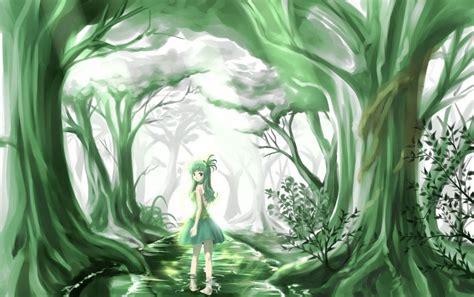 Anime Green Wallpapers Top Free Anime Green Backgrounds Wallpaperaccess