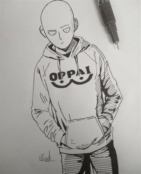 How To Draw One Punch Man At Drawing Tutorials