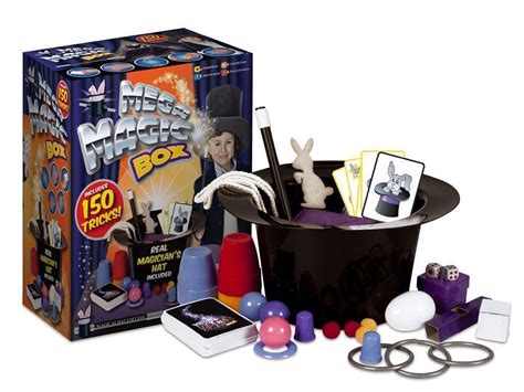 Mega Magic Box Kids 150 Tricks Magician Hat Rabbit Perform Toy Set Wand