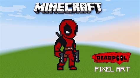 Minecraft Deadpool Pixel Art Quick Build Youtube
