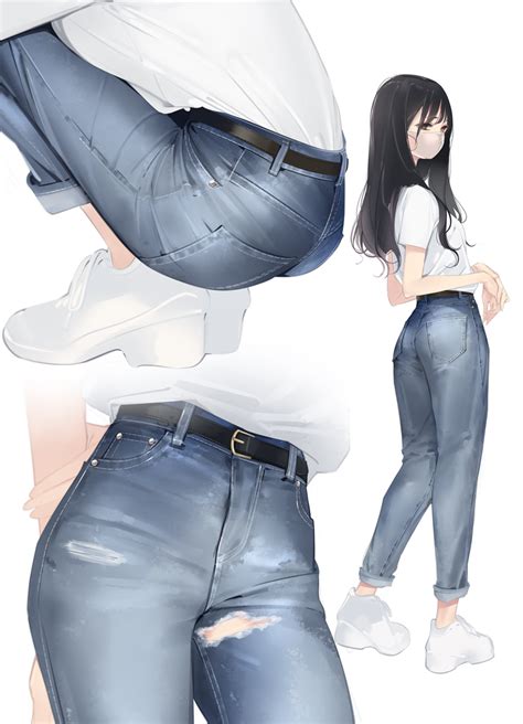 Safebooru 1girl Ama Mitsuki Arms Behind Back Ass Belt Belt Buckle