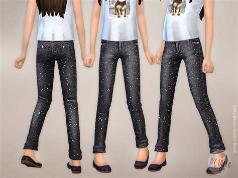 Girls Black Skinny Jeans The Sims 4 Catalog