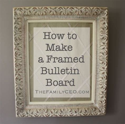 Message & bulletin boards : How to Make a Framed, Decorative Bulletin Board | Bulletin ...