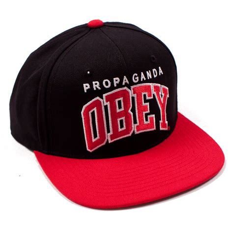Obey Black Letter Cap Snapback Hat Png Image Purepng Free