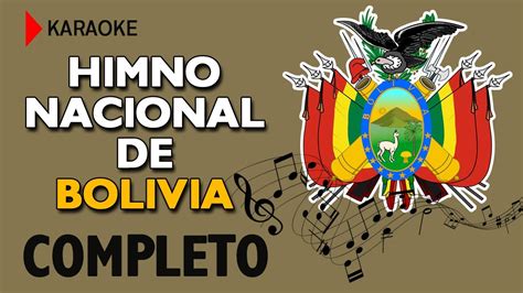 Himno Nacional De Bolivia Completo Estrofas Karaoke YouTube