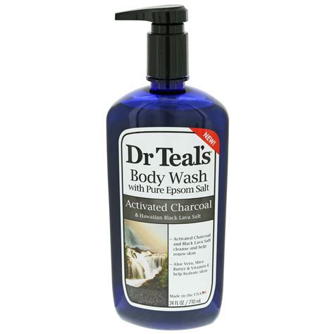 Dr Teals Body Wash With Pure Epsom Salt Activated Charcoal