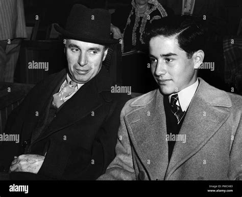 Charles Chaplin And His Son Charles Jr Circa 1940 File Reference