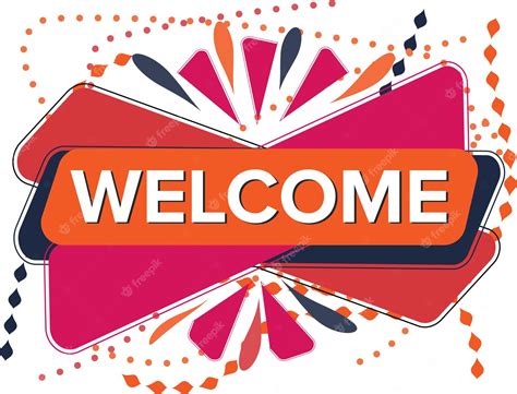Premium Vector Colorful Welcome Composition With Origami Style Design