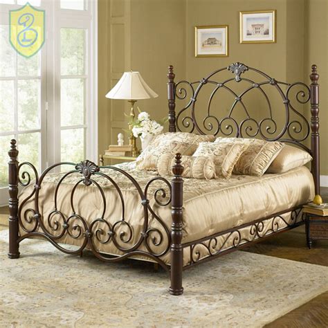 Top Selling Classic Carving Wrought Iron Queen Bed Buy Wrought Iron