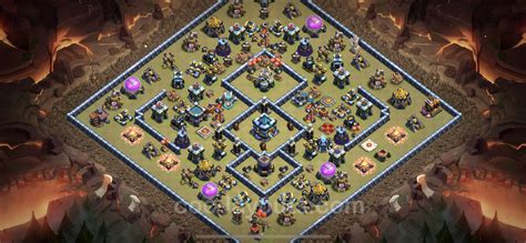Best Anti 2 Stars War Base Th13 With Link Anti Air Electro Dragon