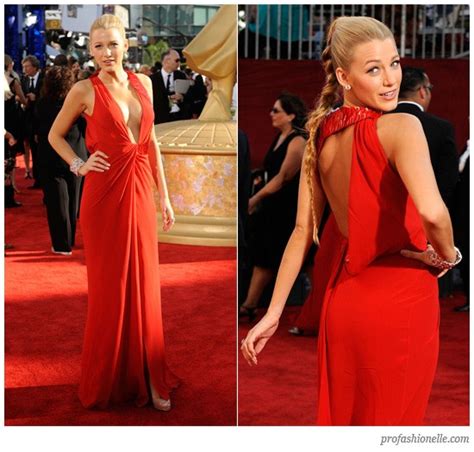 Blake Lively Sexy Red Evening Prom Dresses Emmy Awards Red Carpet Thecelebritydresses