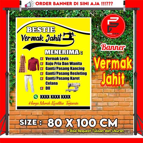 Banner Vermak Baju Spanduk Vermak Celana Banner Jahit Pakaian