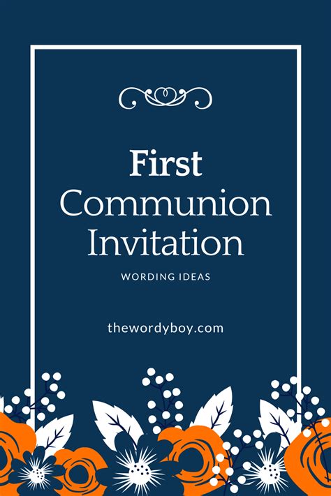 45 Best First Communion Invitation Wording Ideas