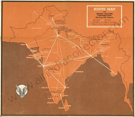 Air Route Map Of India United States Map