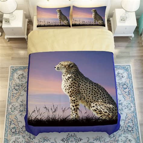 High Quality 3d Animal Cheetah Print Bedding Sets Twin