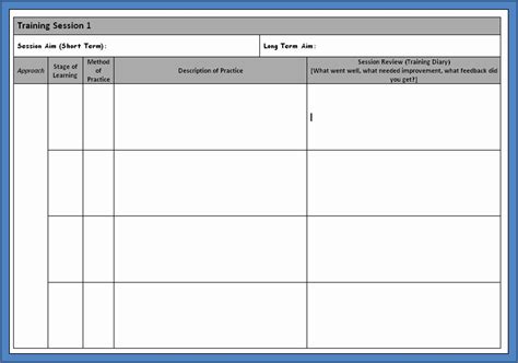 Free Soccer Session Planner Template Printable Templates