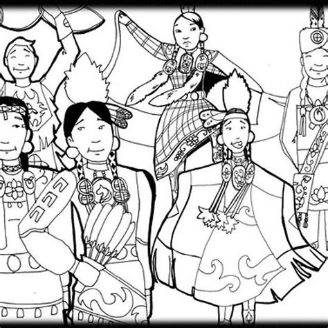 Pow Wow People Coloring Page People Coloring Pages Coloring Pages