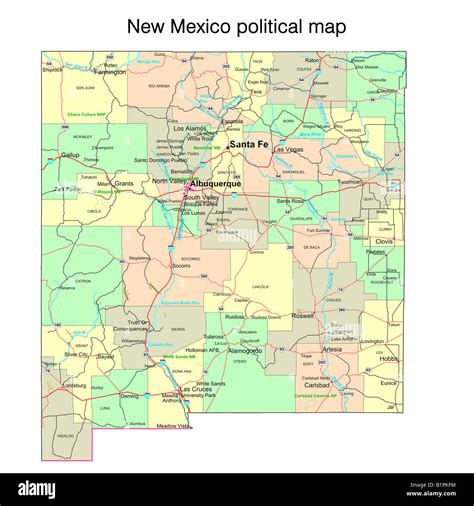 Political Map Of New Mexico