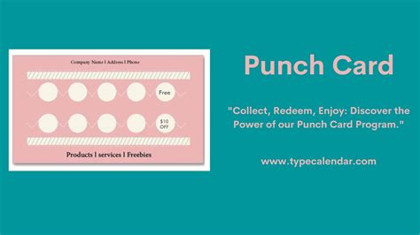 free printable punch card templates [pdf word]