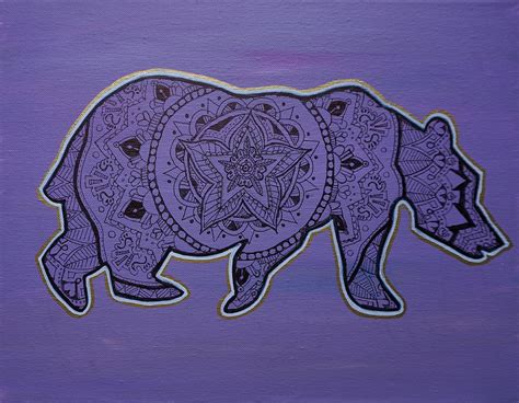 Bear Mandala Painting By Katherine Klauber Fine Art America