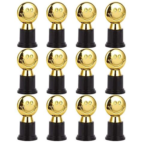 Juvale Pack Of 12 Mini Trophies Emoji Trophies Kids Trophy