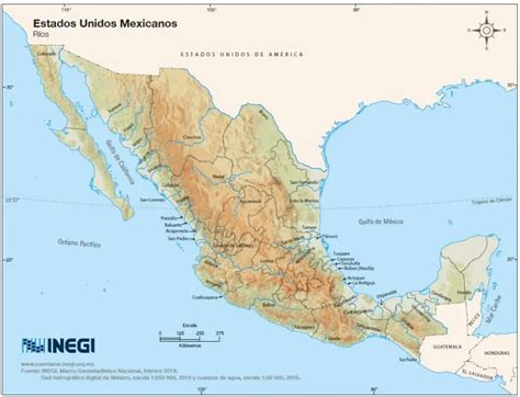 Mapas De M Xico Divisi N Pol Tica Geol Gicos R Os Y Capitales