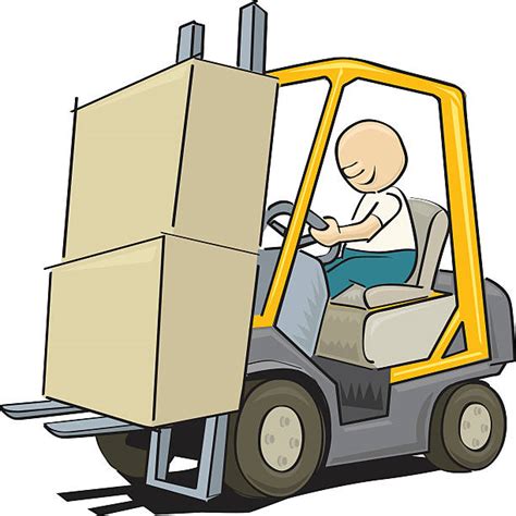 Cartoon Forklift Driver Clip Art Vector Images And Illustrations Istock